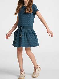 Tmavomodré dievčenskú vzorované šaty Ragwear Magy