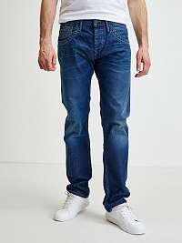 Tmavomodré pánske džínsy Pepe Jeans rovného strihu