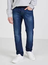 Tmavomodré pánske džínsy rovného strihu Armani Exchange