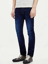 Tmavomodré pánske skinny fit džínsy Celio C45 Fosklue