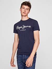Tmavomodré pánske tričko Pepe Jeans Original