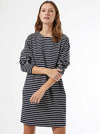 Tmavomodré pruhované mikinové šaty Dorothy Perkins