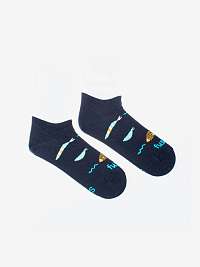 Tmavomodré vzorované ponožky Fusakle Hlbina