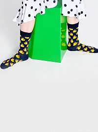 Tmavomodré vzorované ponožky Happy Socks Rubber Duck