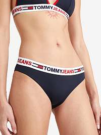 Tmavomodrý dámsky spodný diel plaviek Tommy Hilfiger