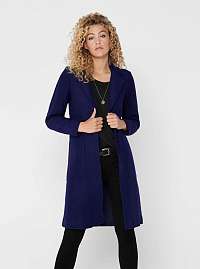 Tmavomodrý ľahký vlnený kabát ONLY Stacy