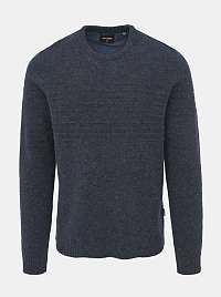 Tmavomodrý vlnený sveter ONLY & SONS Howard