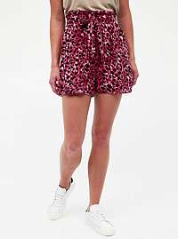 Tmavoružové kraťasy s leopardím vzorom Dorothy Perkins