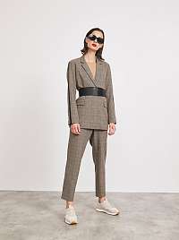 Tmavošedé dámske kárované sako METROOPOLIS Blanche