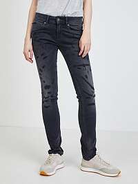 Tmavosivé dámske slim fit džínsy Pepe Jeans