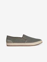 Tmavozelené pánske slip on tenisky Geox Pantelleria