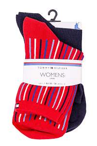 Tommy Hilfiger 2 pack ponožky TH women Short Sock 2P Stripes --42