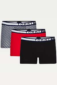 Tommy Hilfiger 3 pack boxeriek PVH Black/Tango Red/Dark Slate