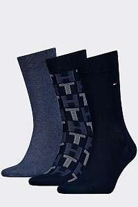 Tommy Hilfiger 3 pack ponožiek TH Men Mixed Stripes Giftbox 3P --42