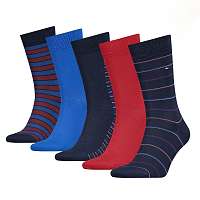 Tommy Hilfiger 5 pack ponožiek TH Men Sharp Stripes Giftbox 5P --46
