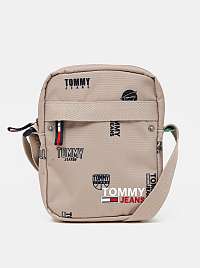 Tommy Hilfiger béžová pánska crossbody taška Campus Reporter Print