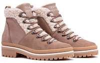 Tommy Hilfiger béžové kožené topánky Cosy Outdoor Bootie Tiger's Eye