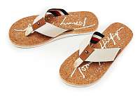 Tommy Hilfiger béžové pánske žabky Signature Cork Beach Sandal Sugarcane