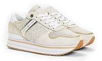 Tommy Hilfiger béžové tenisky na platforme Metallic Flatform Sneaker