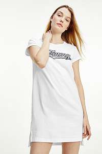 Tommy Hilfiger biela nočná košeľa SS Dress s logom