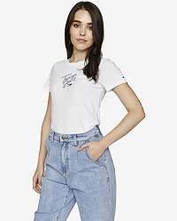 Tommy Hilfiger biele dámske tričko Skinny Script Tee