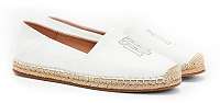 Tommy Hilfiger biele kožené espadrilky Feminine Leather Espadrille