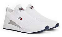 Tommy Hilfiger biele pánske tenisky Tommy Jeans Flexi Sock Runner