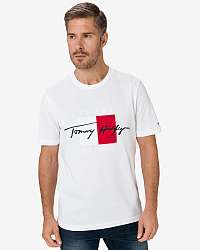 Tommy Hilfiger biele pánske tričko Box Signature