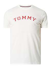 Tommy Hilfiger biele pánske tričko CN LS Tee Logo