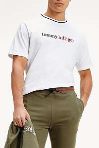 Tommy Hilfiger biele pánske tričko CN SS Tee Logo White