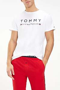 Tommy Hilfiger biele pánske tričko CN SS TEE s logom Red White Blue - S