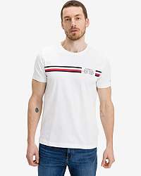 Tommy Hilfiger biele pánske tričko Corp Split