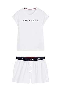 Tommy Hilfiger biele pyžamo Woven Boxer Set SS