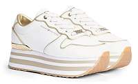 Tommy Hilfiger biele tenisky na platforme Metallic Flatform Sneaker