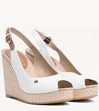 Tommy Hilfiger biele topánky na kline Iconic Elena Basic Sling Back Whisper White -