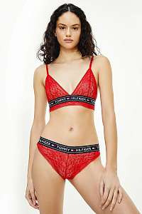 Tommy Hilfiger červená čipkovaná podprsenka Triangle Bralette