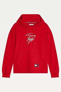 Tommy Hilfiger červená dámska mikina Hoodie LWK s kapucňou