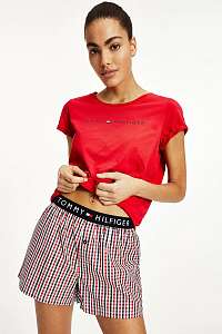 Tommy Hilfiger červené dámske pyžamo SS Wowen Short set s logom
