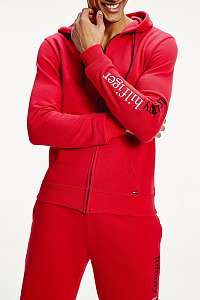 Tommy Hilfiger červené pánska mikina FZ Hoodie LWK Tango Red