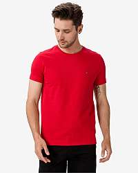 Tommy Hilfiger červené pánske tričko Essentials