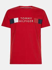 Tommy Hilfiger červené pánske tričko s potlačou