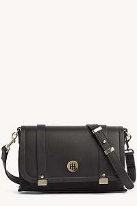 Tommy Hilfiger čierna kabelka TH Elegant Crossover Quilted Black