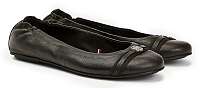 Tommy Hilfiger čierne balerínky Block Branding Ballerina Black