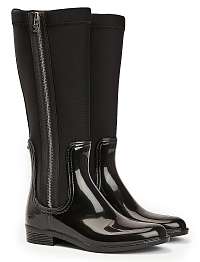 Tommy Hilfiger čierne gumáky Patent Long Rainboots