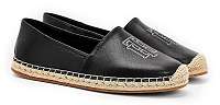 Tommy Hilfiger čierne kožené espadrilky Feminine Leather Espadrille