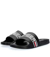 Tommy Hilfiger čierne pánske šľapky Tommy Hilfiger Poolslide Black -