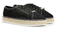 Tommy Hilfiger čierne tenisky Mesh Lace up Espadrille