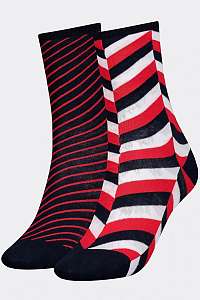 Tommy Hilfiger farebné 2 pack ponožky TH Women Sock 2P Herringbone --42