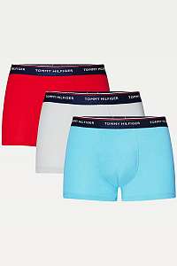 Tommy Hilfiger farebné 3 pack boxerky Red/Glacier Gray/Blue Grotto