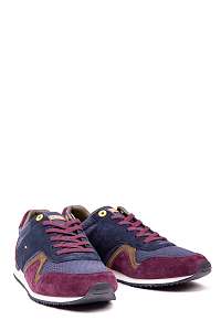 Tommy Hilfiger farebné pánske tenisky Iconic Material Mix Runner Winetasting -
